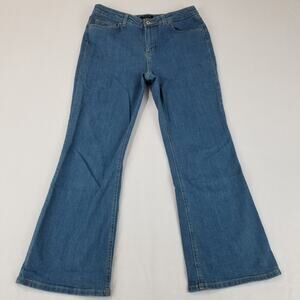 Massimo Dutti Jeans Womens 6 Kick Flare Cropped Ankle Light Wash